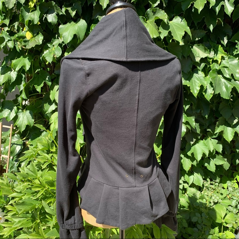 MIKE & CHRIS Black French Terry Shawl Collar Jacket, S - Picture 8 of 15